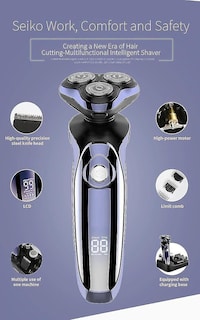 Foto 4 | Maquinilla De Afeitar Eléctrica Huoguo Lcd Recortadora De Barba Color Morado - Venta Internacional.