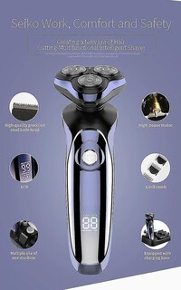 Foto 4 | Maquinilla De Afeitar Eléctrica Huoguo Lcd Recortadora De Barba Color Morado - Venta Internacional.