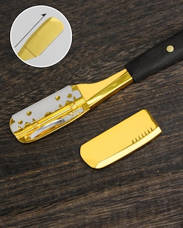 Foto 2 | Maquinilla De Afeitar Barber Genérica Professional Straight Edge + 100 Cuchillas - Venta Internacional.