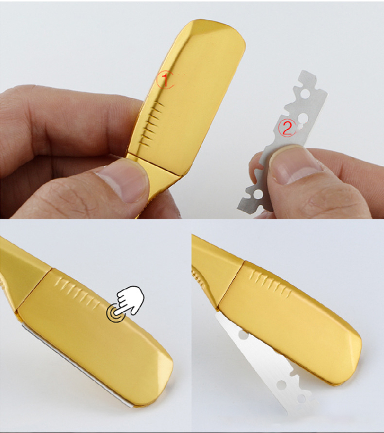 Foto 4 pulgar | Maquinilla De Afeitar Barber Genérica Professional Straight Edge + 100 Cuchillas - Venta Internacional.
