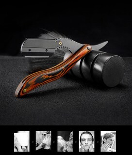 Foto 1 | Maquinilla De Afeitar Barber Genérica Professional Straight Edge + 100 Cuchillas - Venta Internacional.