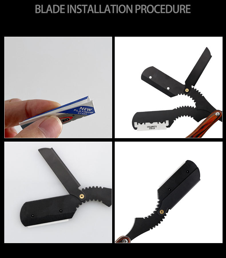 Foto 3 pulgar | Maquinilla De Afeitar Barber Genérica Professional Straight Edge + 100 Cuchillas - Venta Internacional.