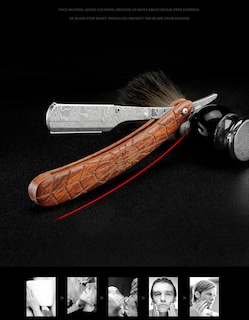 Foto 1 | Maquinilla De Afeitar Profesional Barber Genérica De Filo Recto Con 100 Cuchillas - Venta Internacional.