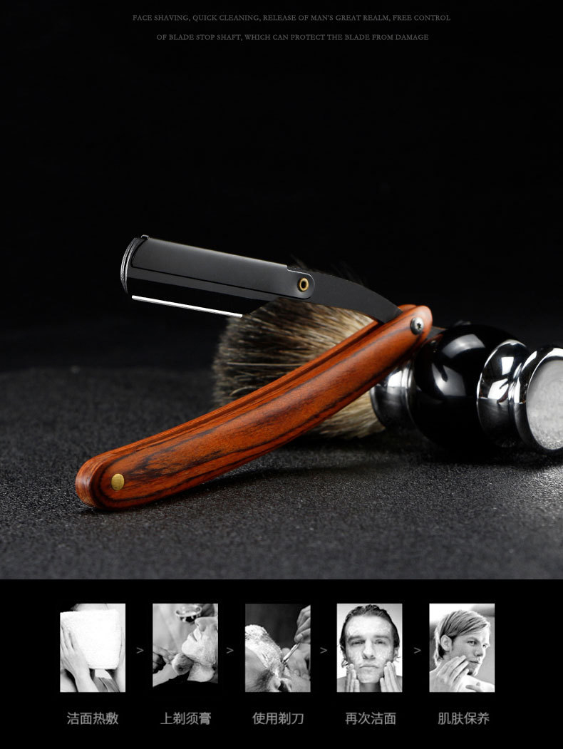 Foto 2 pulgar | Maquinilla De Afeitar Barber Genérica Professional Straight Edge + 100 Cuchillas - Venta Internacional.