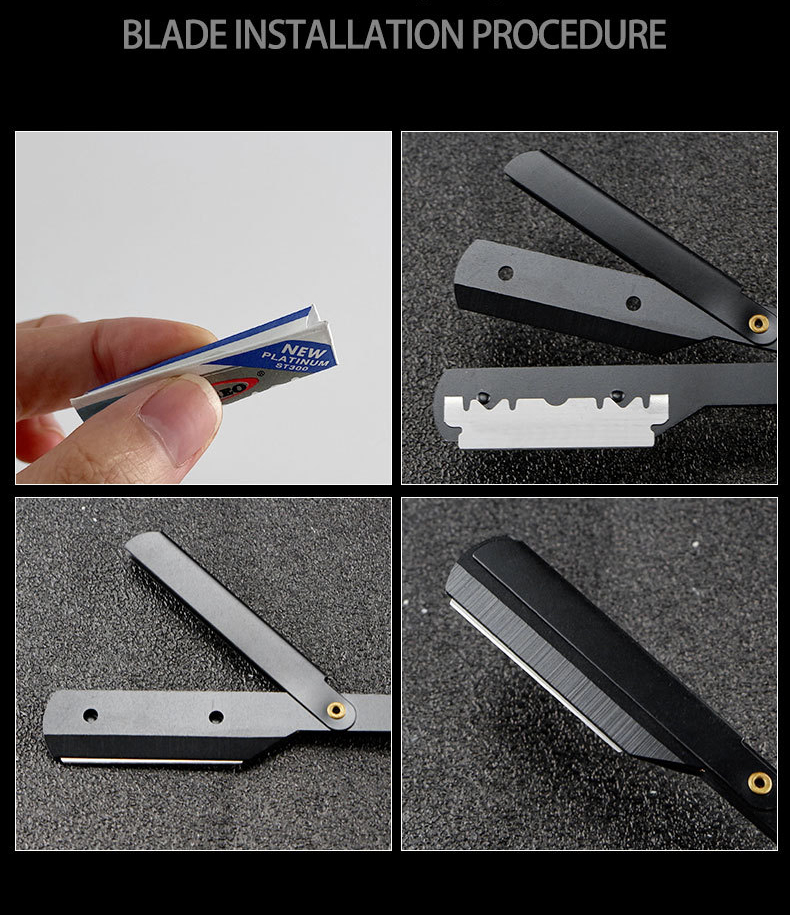 Foto 5 | Maquinilla De Afeitar Barber Genérica Professional Straight Edge + 100 Cuchillas - Venta Internacional.