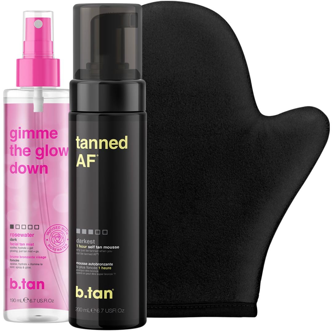 Foto 2 pulgar | Kit Autobronceador B.tan Dark Autobronceador Y Bruma Facial Con Guante - Venta Internacional.