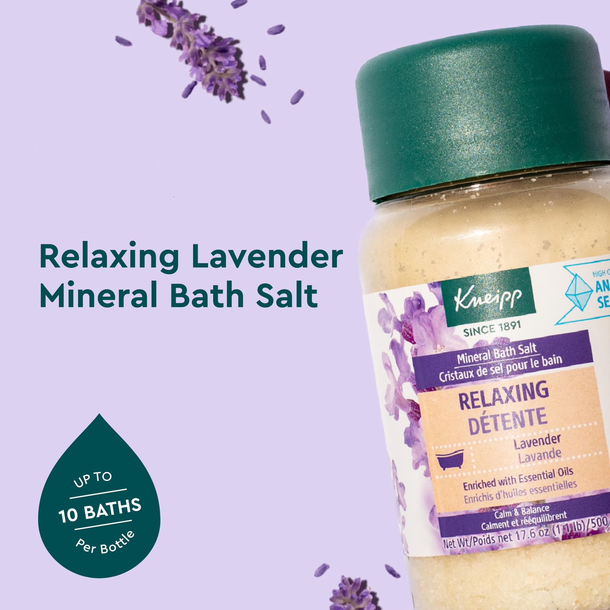 Foto 3 pulgar | Sal de Baño Mineral Kneipp Relajante Lavanda 500 Ml - Venta Internacional