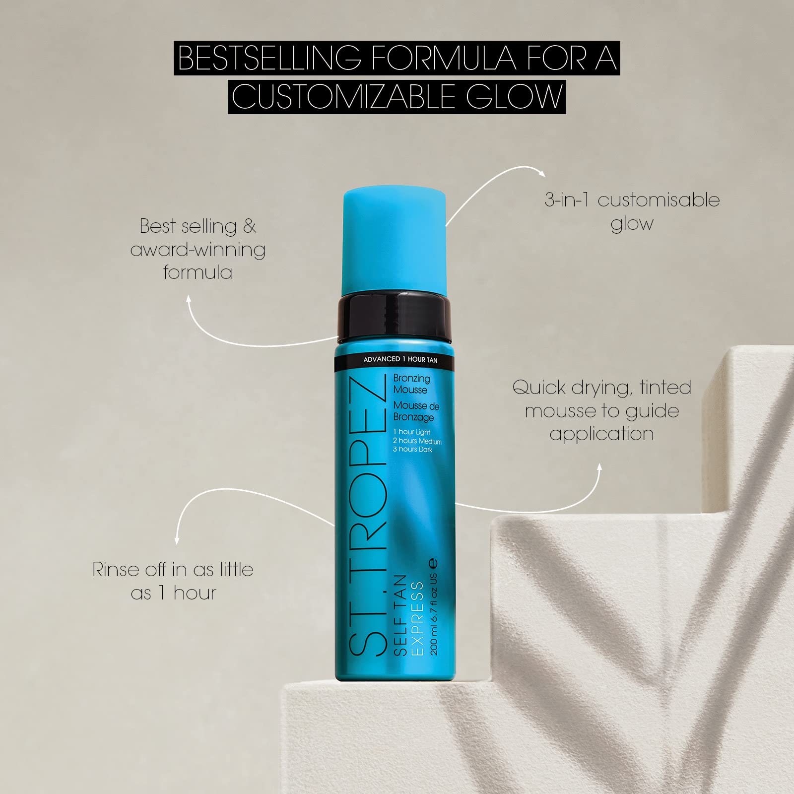 Foto 3 pulgar | Mousse Self Tan Express St. Tropez, 200 Ml, Vegana Y Libre De Crueldad - Venta Internacional.