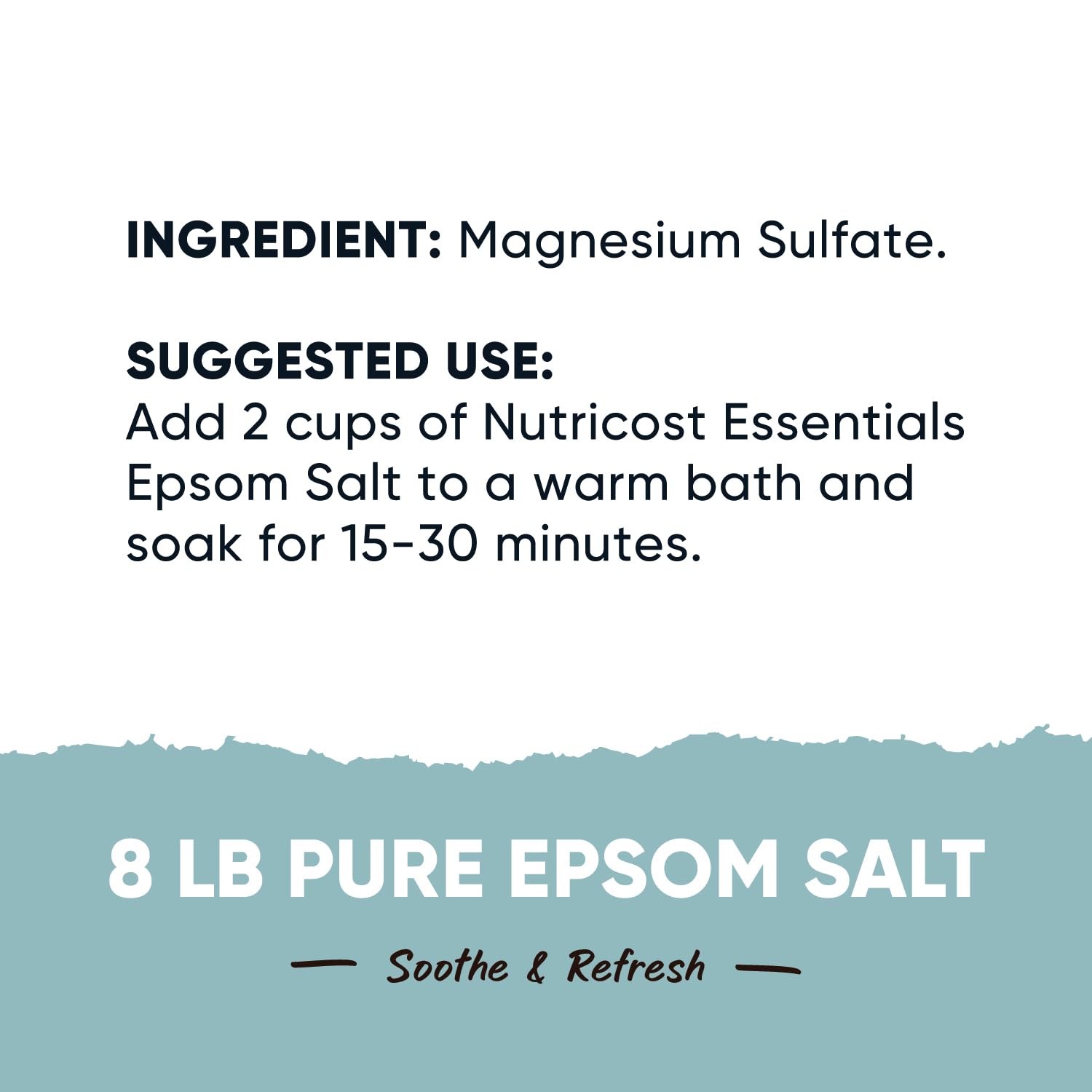 Foto 3 pulgar | Sal De Epsom Nutricost Essentials 3,63 Kg (sulfato De Magnesio) - Venta Internacional.