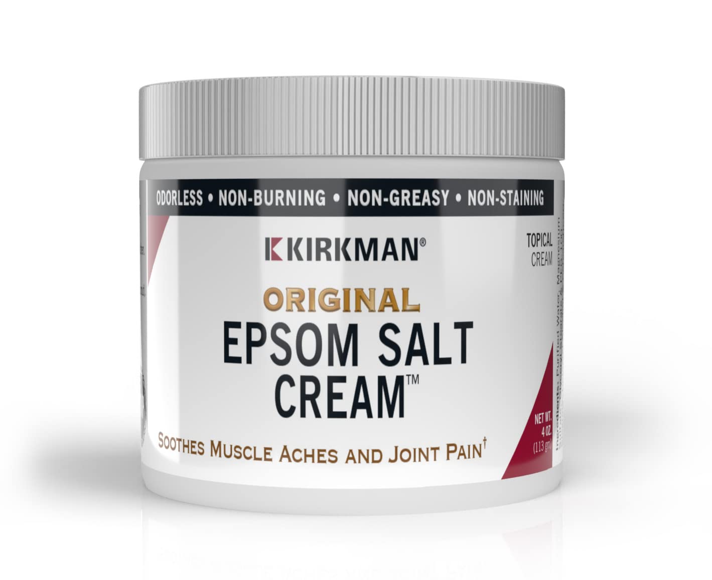 Crema Kirkman Epsom Salt 120 Ml Sin Gluten Sin Caseína - Venta Internacional.