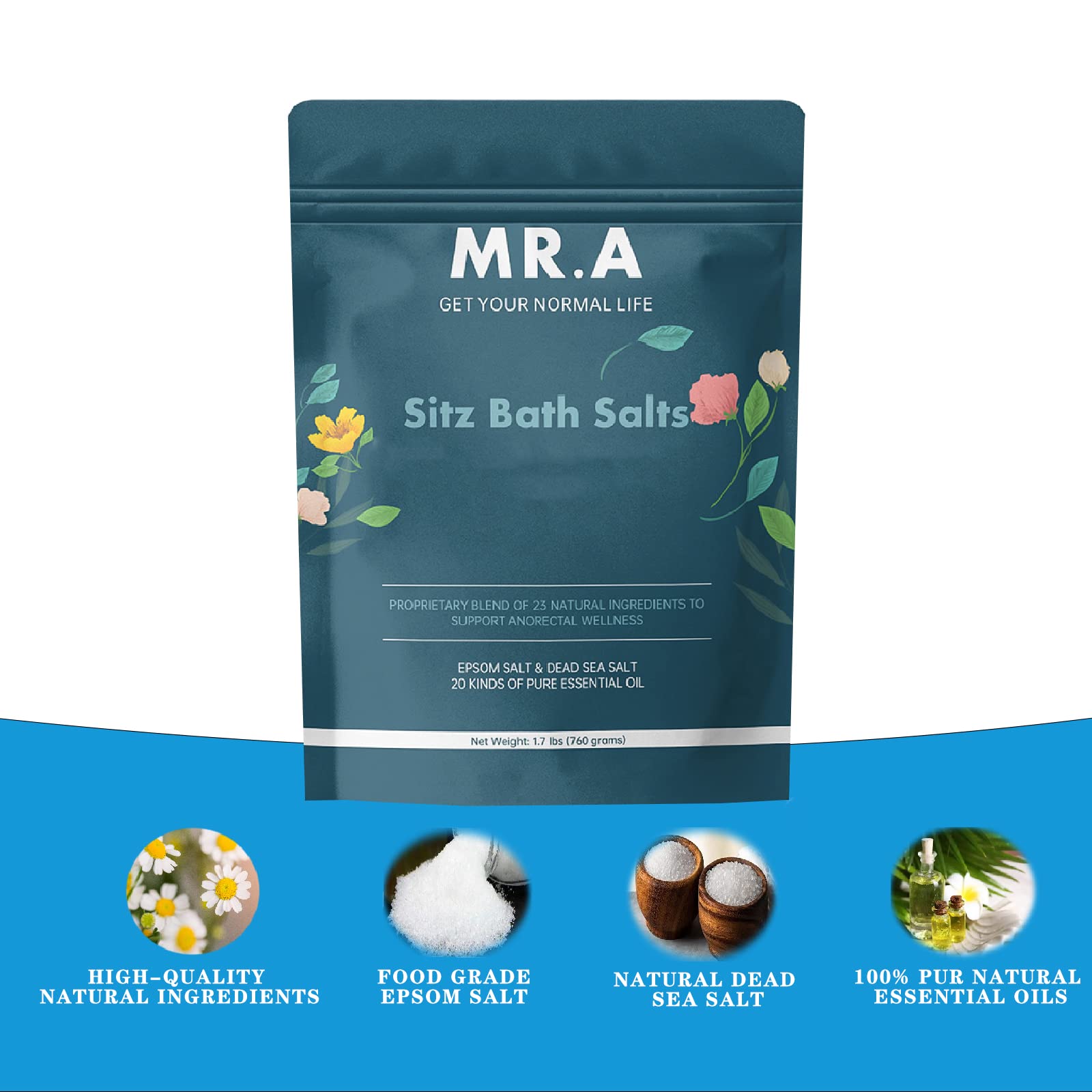 Foto 3 | Sales De Baño Sitz Mr.a Para Hemorroides 770 G Con 23 Ingredientes - Venta Internacional.