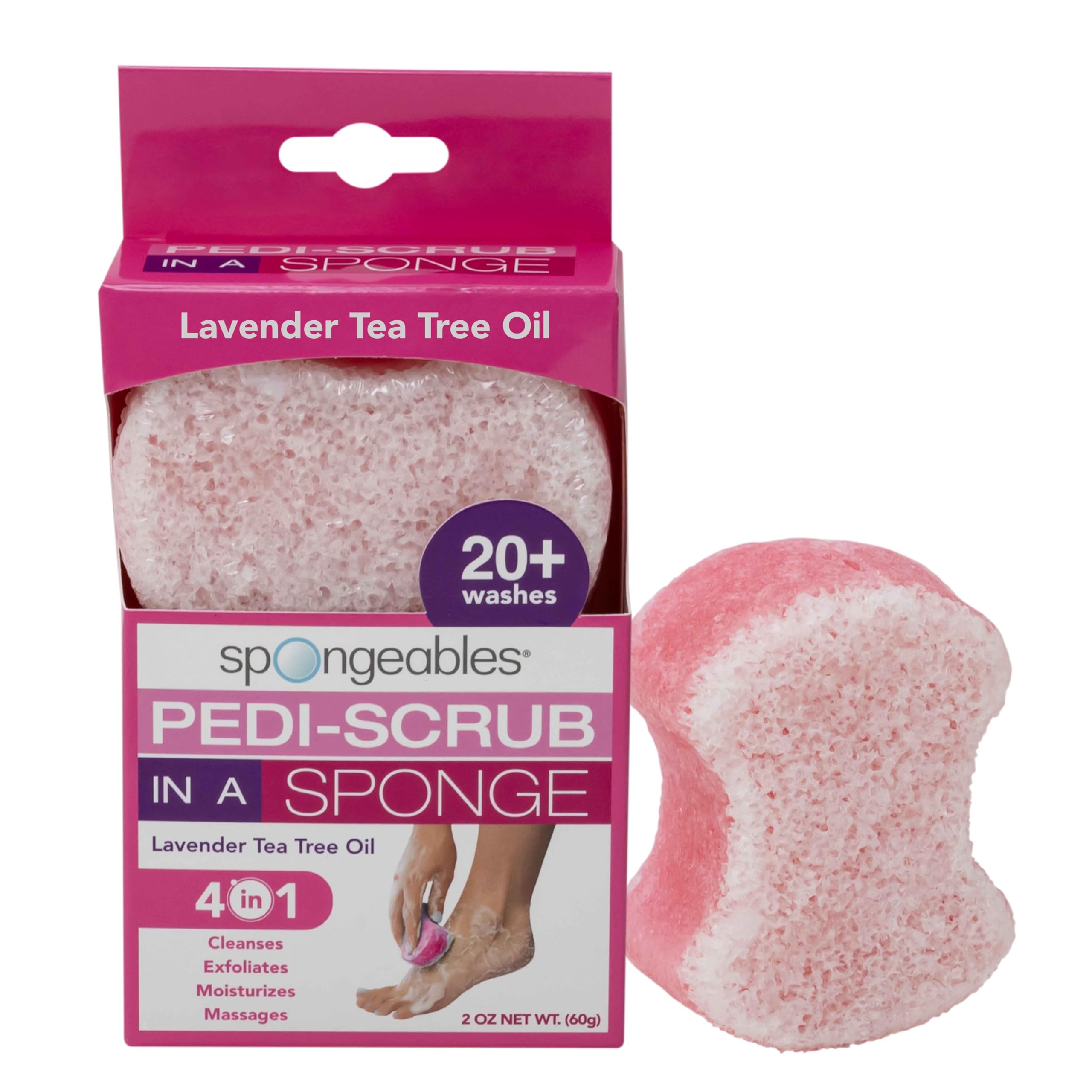 Foto 2 pulgar | Esponja Exfoliante Para Pies Spongables Pedi Scrub Lavanda - Venta Internacional.