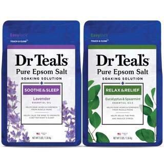 Foto 1 | Sal Epsom Dr. Teal's De Lavanda Y Eucalipto, 2 X 2,72 Kg - Venta Internacional.