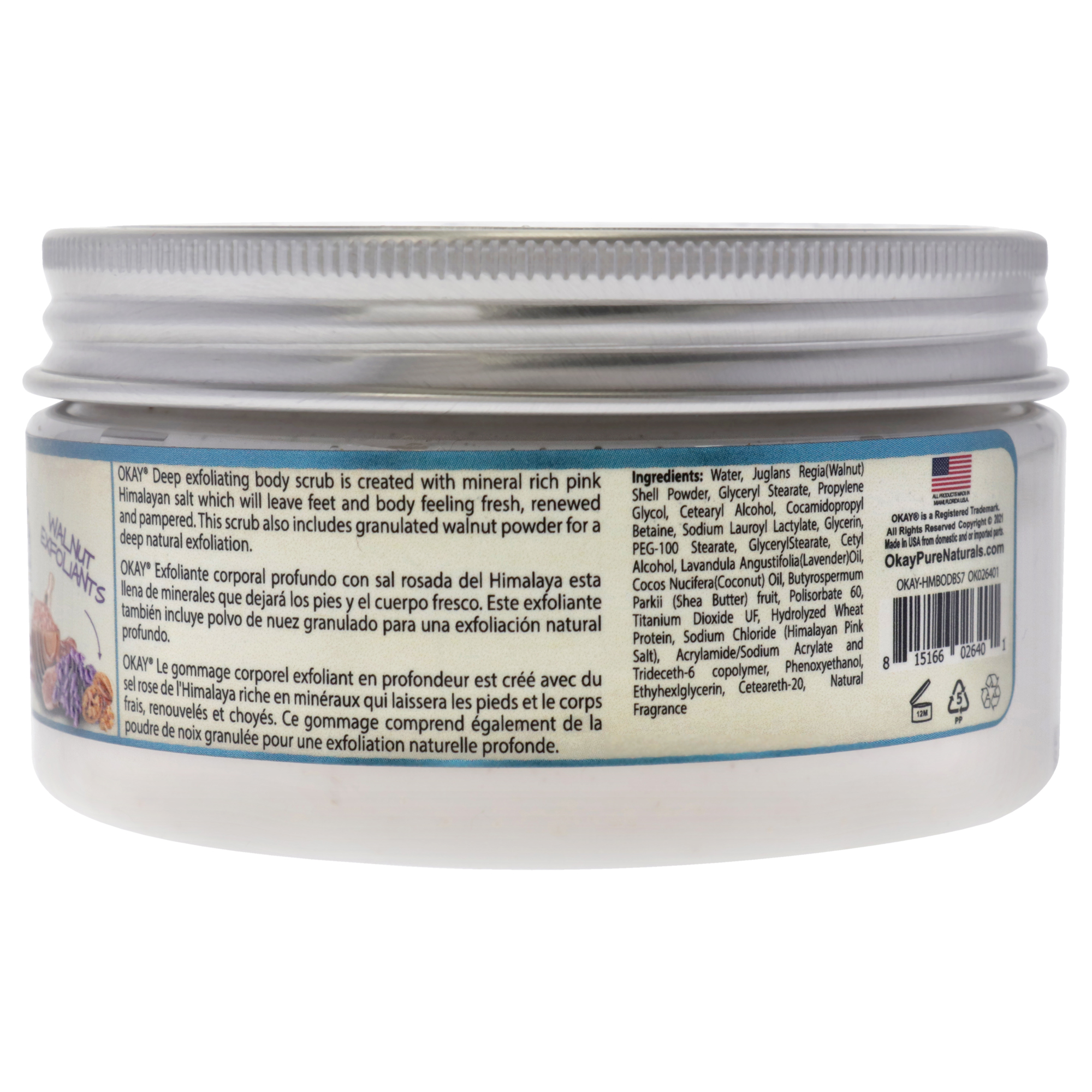 Foto 4 pulgar | Sal Rosa Del Himalaya De Scrub Okay Con Lavanda Para Cuerpo Y Pies - Venta Internacional.