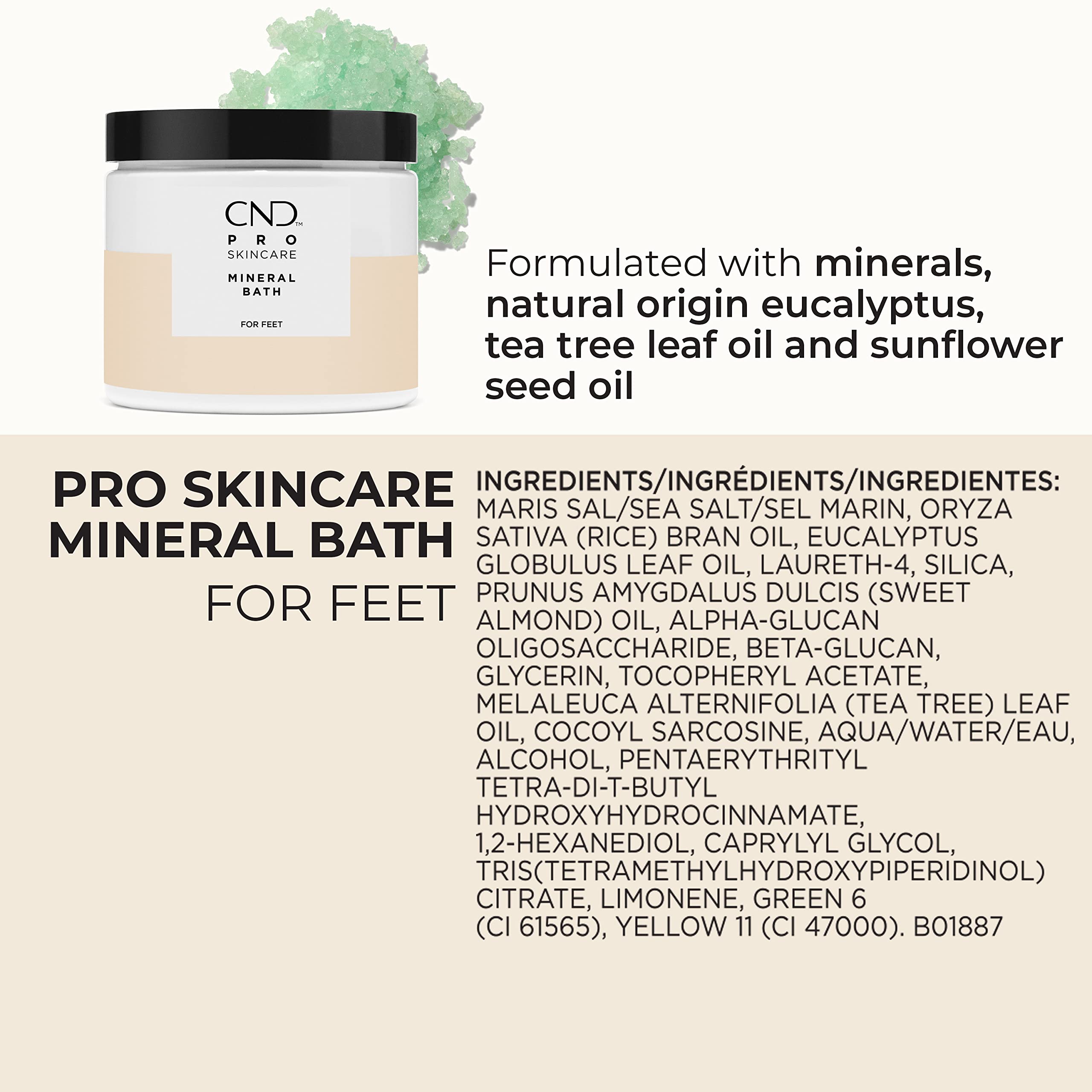 Foto 7 pulgar | Baño Mineral Cnd Pro Para Cuidado De La Piel Para Pies Con Aceite De Aguacate, 500 Ml - Venta Internacional.