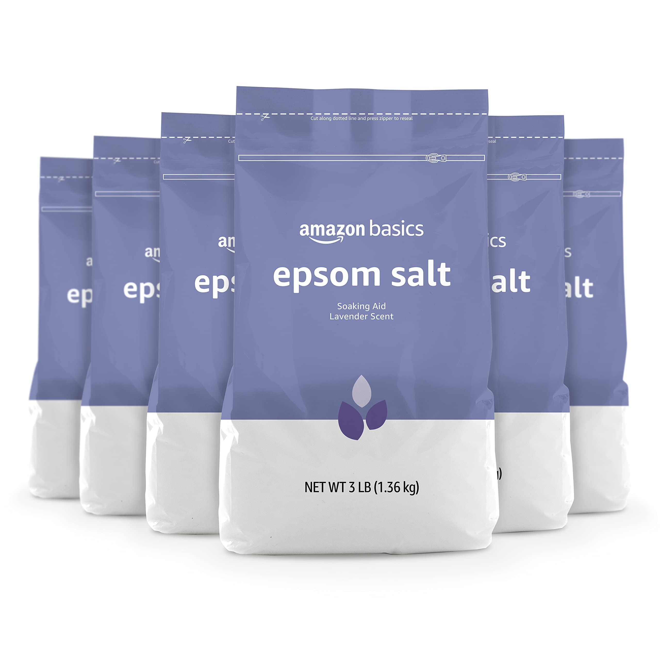 Foto 1 | Ayuda Para Remojar Sal De Epsom Amazon Basics, Con Aroma A Lavanda, 1,36 Kg - Venta Internacional.