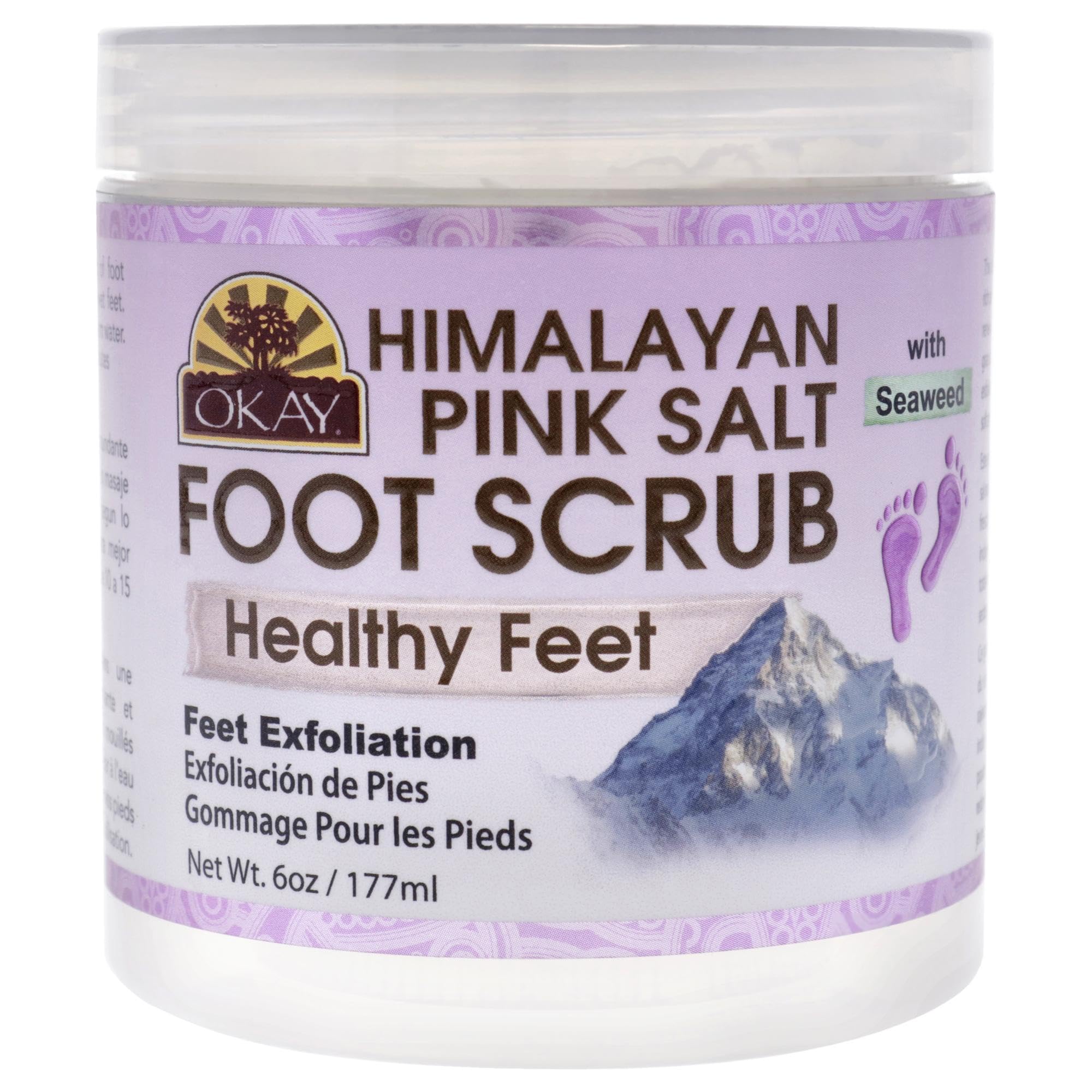 Foto 2 pulgar | Exfoliante Para Pies Okay Pure Naturals Pink Salt 180 Ml - Venta Internacional.