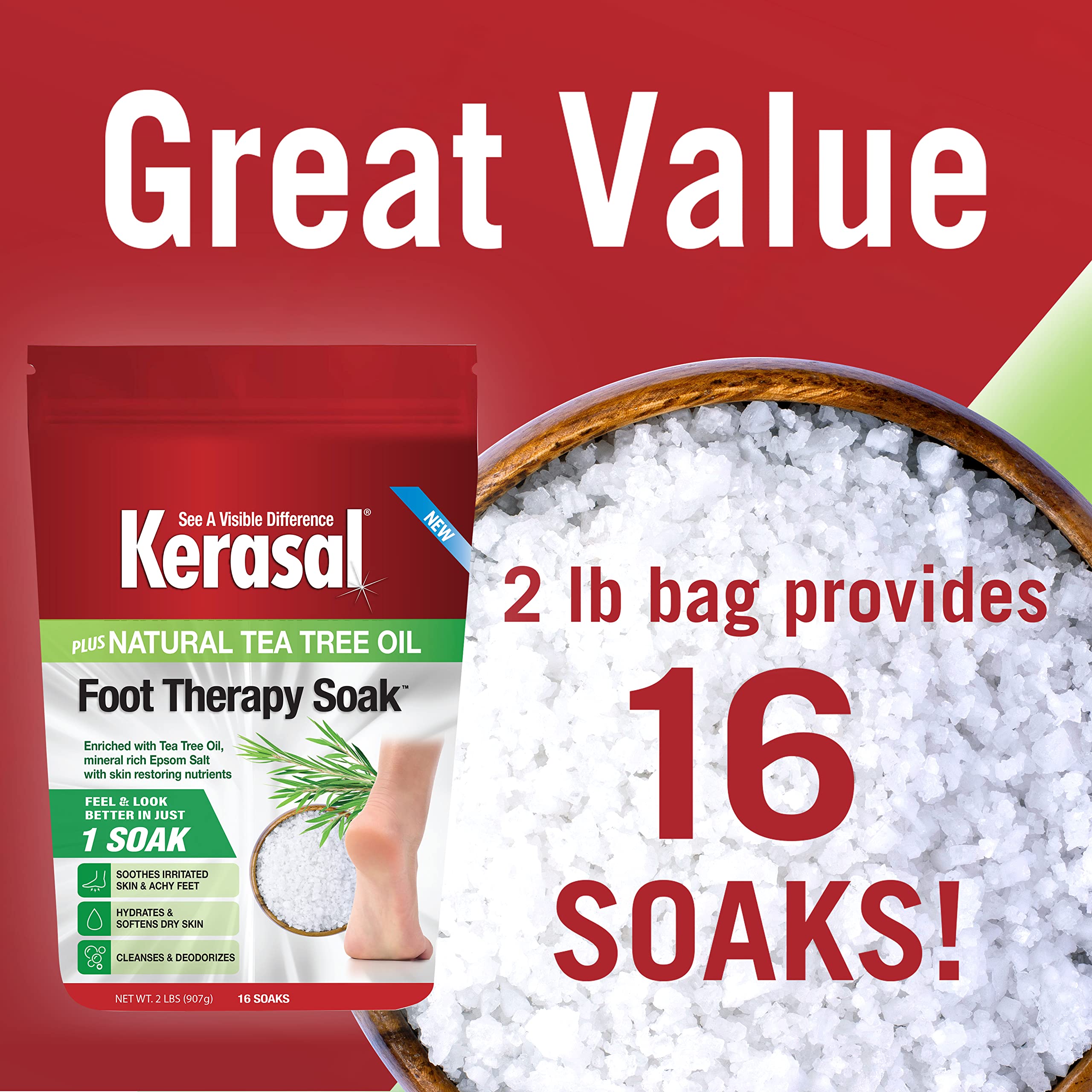 Foto 4 pulgar | Foot Therapy Soak Kerasal Para Pies Doloridos, Cansados Y Secos, 1 Kg - Venta Internacional.