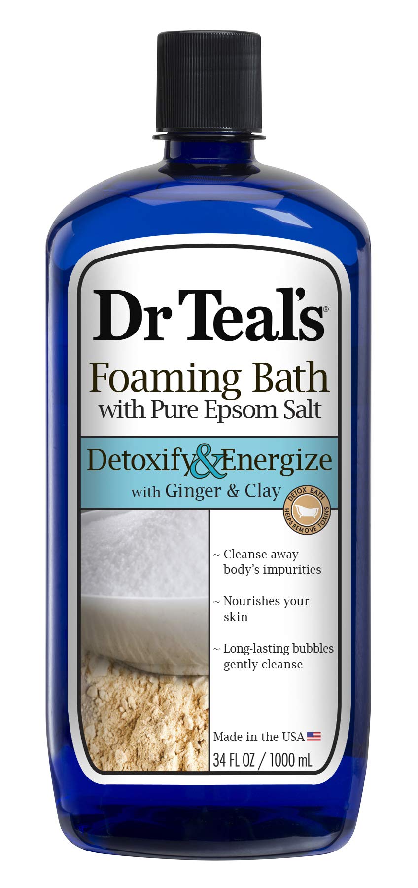 Foto 2 pulgar | Baño Espumoso Dr. Teal's Epsom Salt Detoxify Energize, 1 Litro - Venta Internacional.
