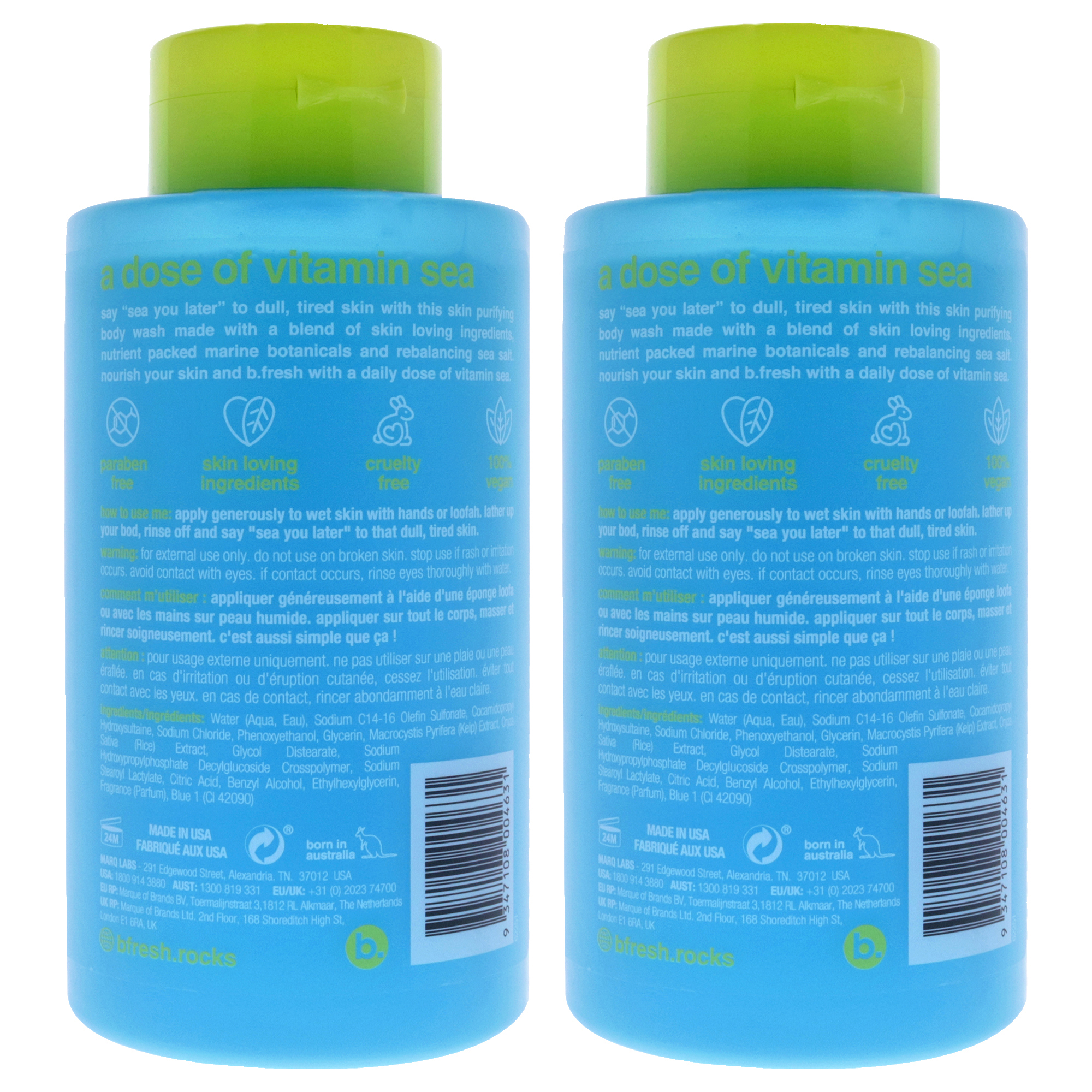 Foto 3 pulgar | Body Wash B.tan Vitamin Sea Purificante  Paquete De 2 - Venta Internacional.
