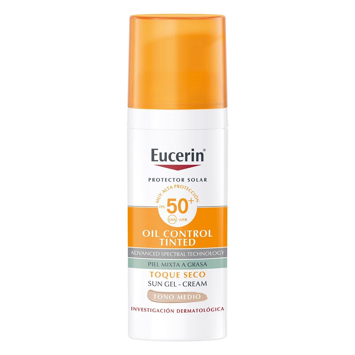 Foto 2 pulgar | Gel Crema Sun Oil Control Tono Medio Eucerin 50ml
