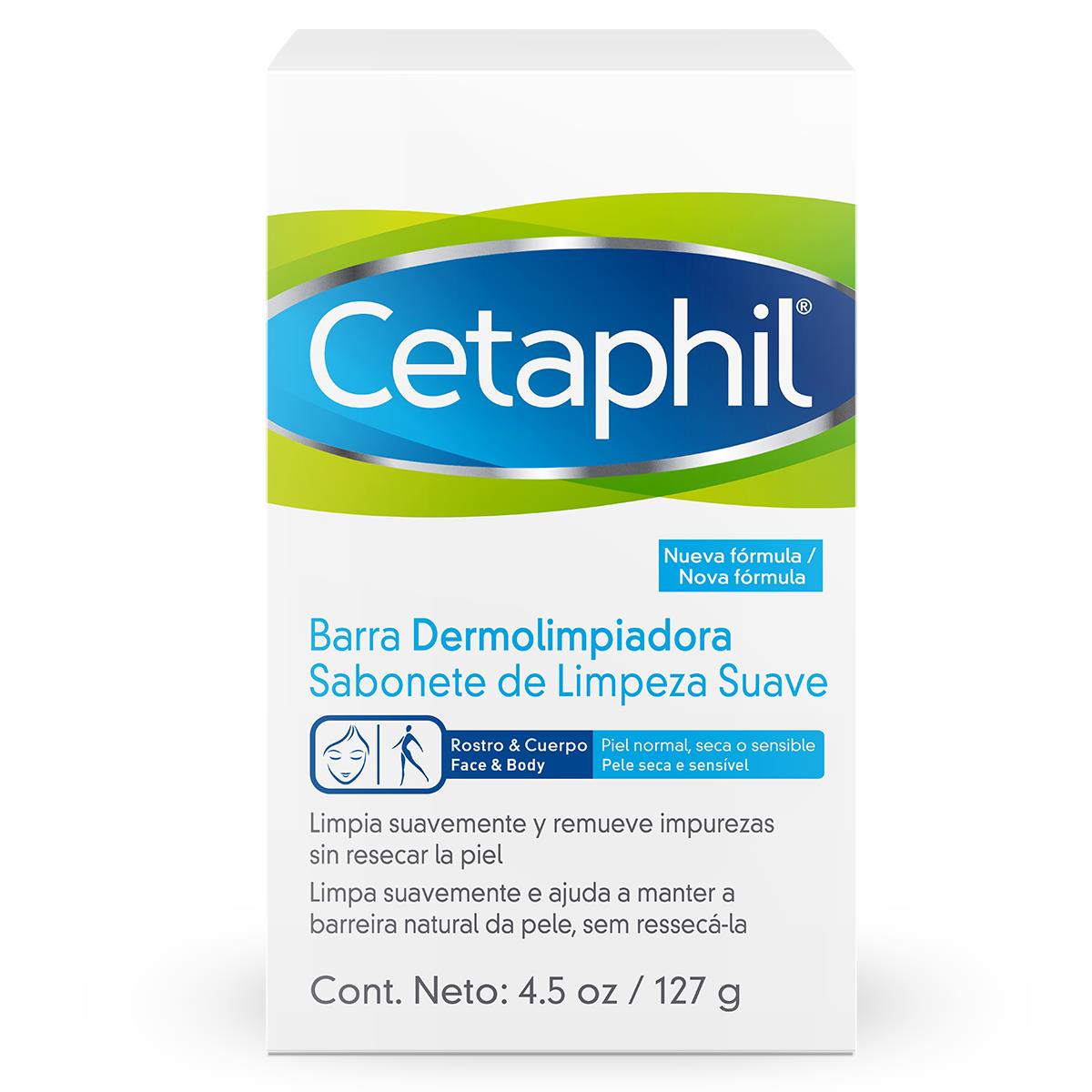 Foto 2 pulgar | Barra Dermolimpiadora Cetaphil 127g