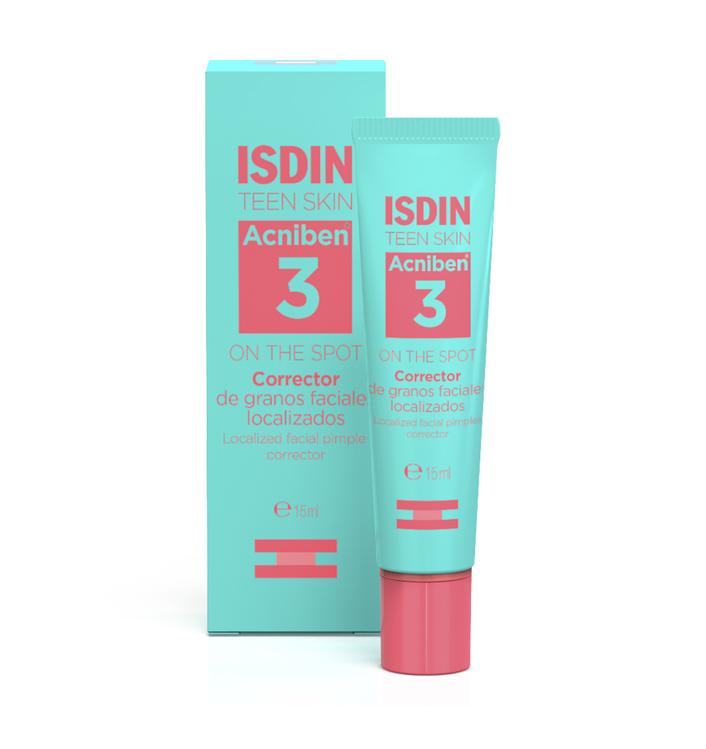 Foto 2 pulgar | Corrector de Granos Faciales Isdin Teen Skin Acniben  - 15 ml