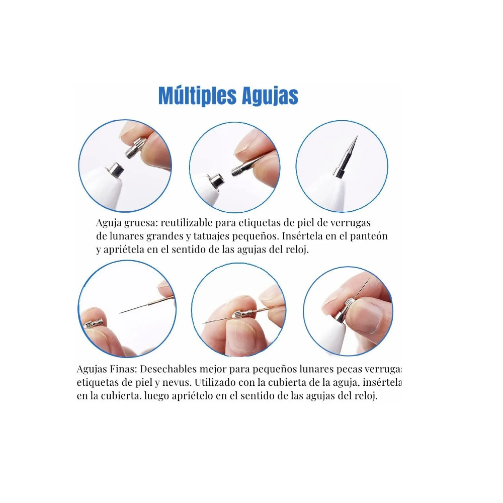 Foto 4 pulgar | Pluma Cauterizadora Quita Verrugas Manchas Pecas Lunares Blanco con Verde