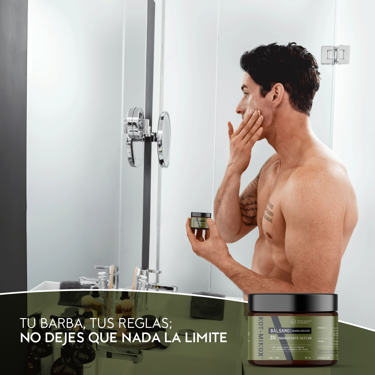 Foto 7 | Bálsamo para Crecimiento de Barba y Bigote Not-Minox 3% Ingrediente Activo 90 ml