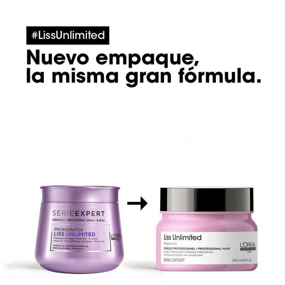 Foto 3 pulgar | Mascarilla Suavizante L'oréal Liso Ilimitado color Rosa 500 ML