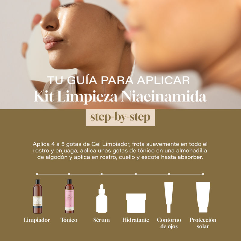 Foto 6 pulgar | Kit Limpieza Niacinamida Gel Limpiador 480 ml + Tónico Facial 500 ml Collagenic