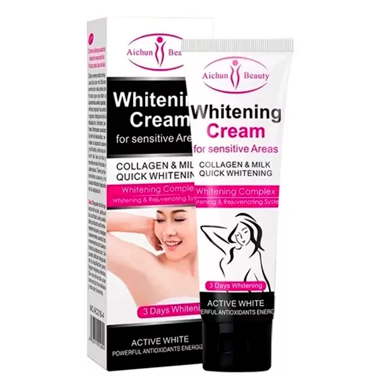 Aichun Beauty Crema Aclarante De Axilas Y Partes Íntimas 1pz Tipo De Envase Tubo Fragancia Flores