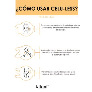 Foto 7 | Crema Celulitis Kilani Con Cafeína Pura, Elastina Y Toronja - Piel De Naranja - Reafirmante - 300 Ml