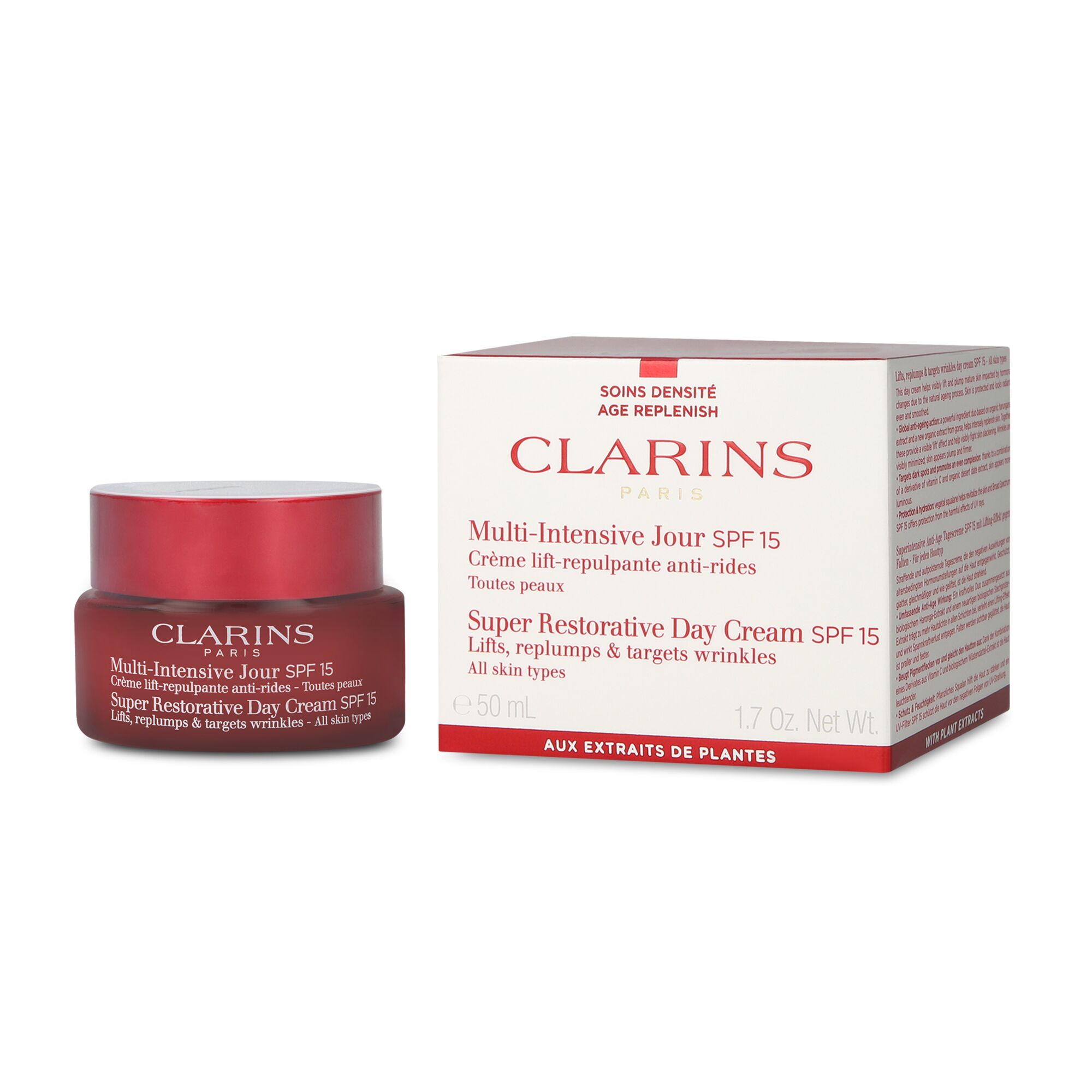 Foto 2 pulgar | Crema De Dia Clarins -super Restorative Day Cream Spf 15