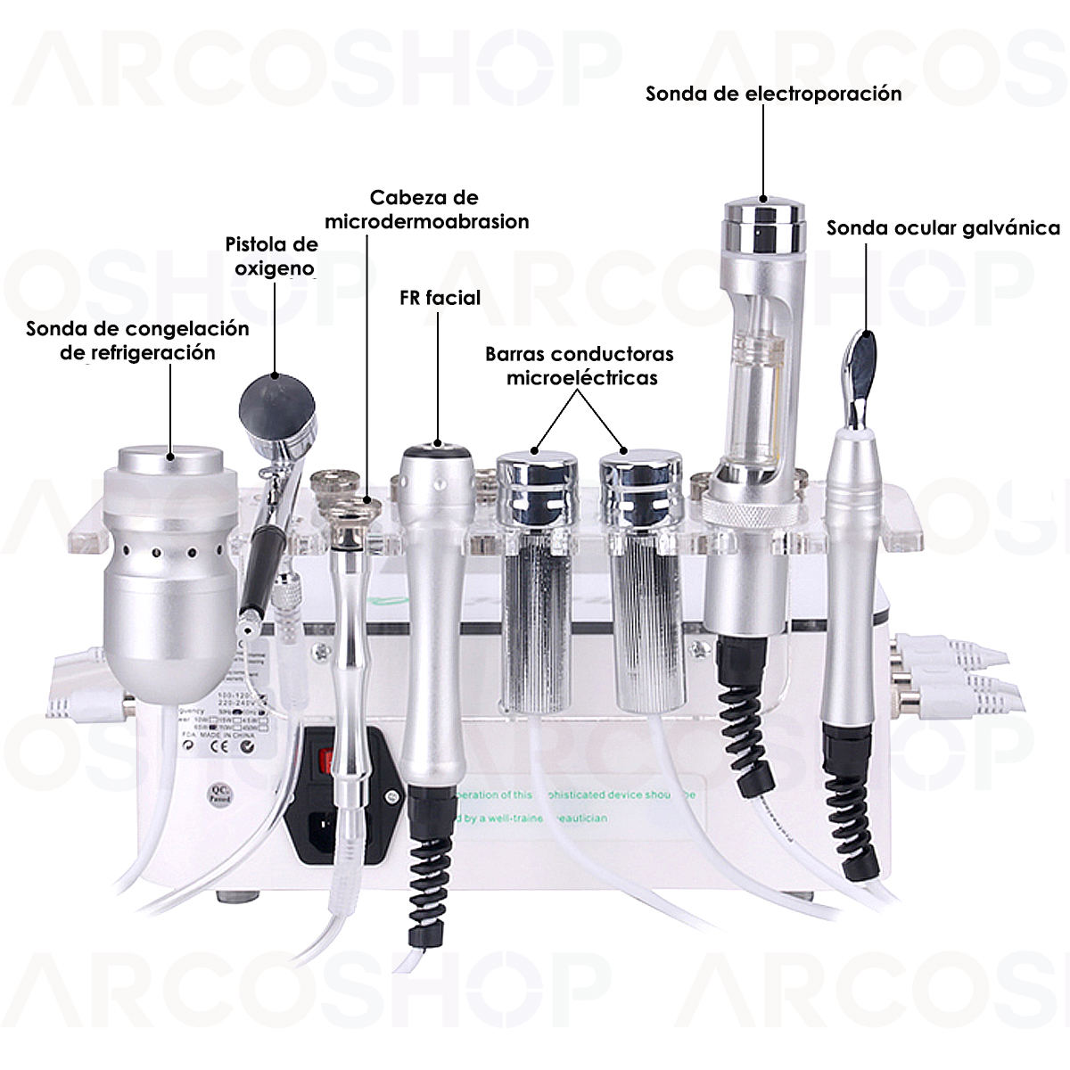 Foto 8 | Maquina Microdermoabrasion Ultrasonica Multifuncional 7en1