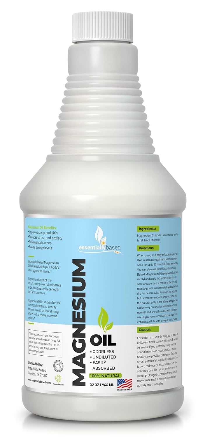 Foto 2 pulgar | Spray de Aceite De Magnesio essentiallybased Extra Strength 960 Ml - Venta Internacional