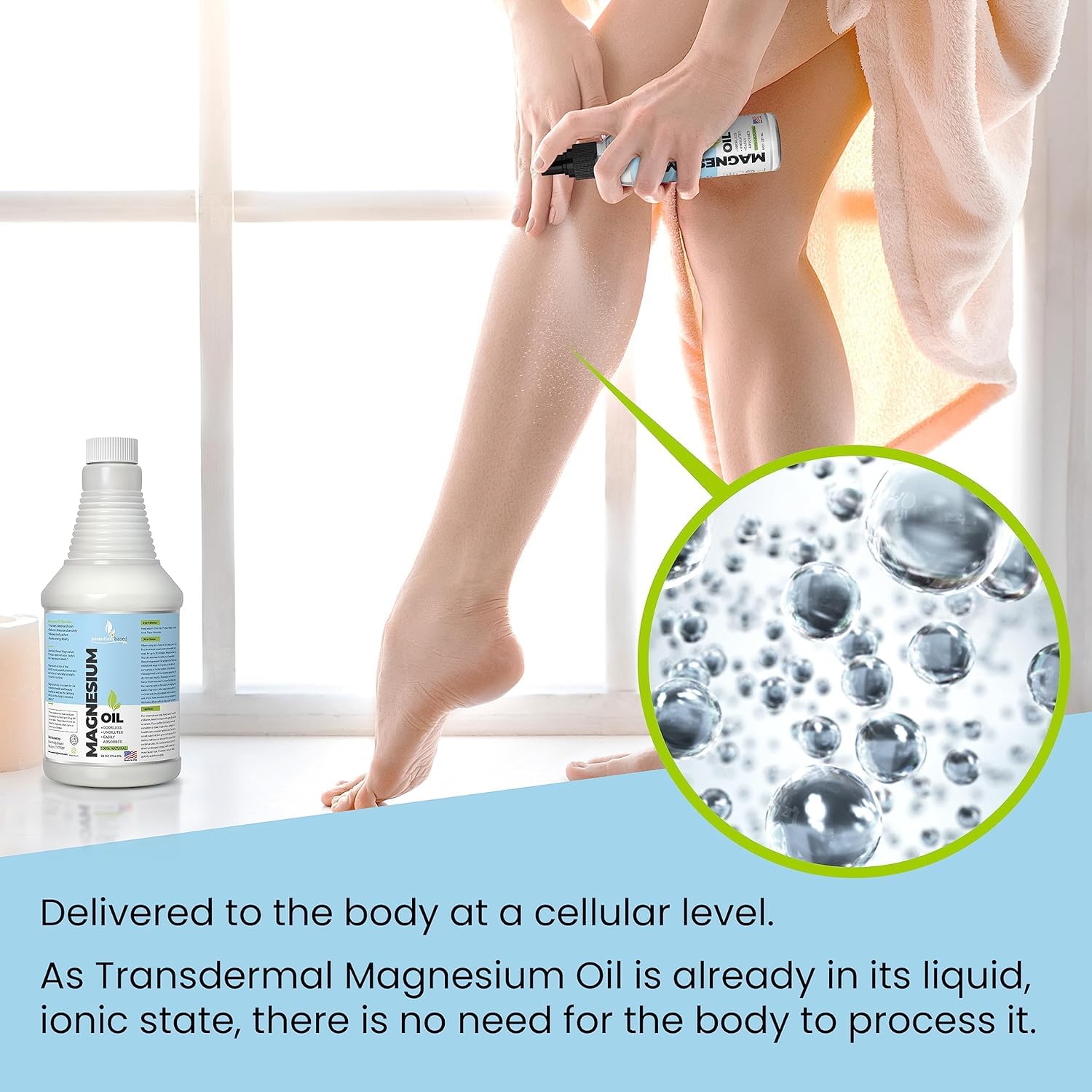 Foto 4 pulgar | Spray de Aceite De Magnesio essentiallybased Extra Strength 960 Ml - Venta Internacional