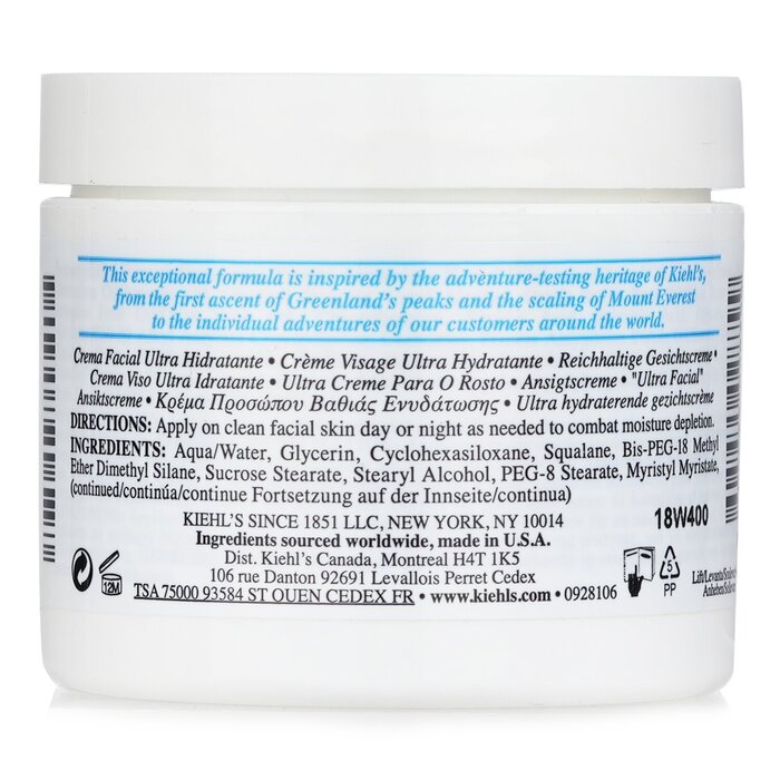 Foto 7 pulgar | Crema Hidratante Kiehl's Ultra Facial 125ml - Venta Internacional.