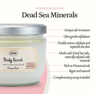 Foto 2 | Exfoliante Corporal Sabon Green Rose con Sal del Mar Muerto 625 ml - Venta Internacional
