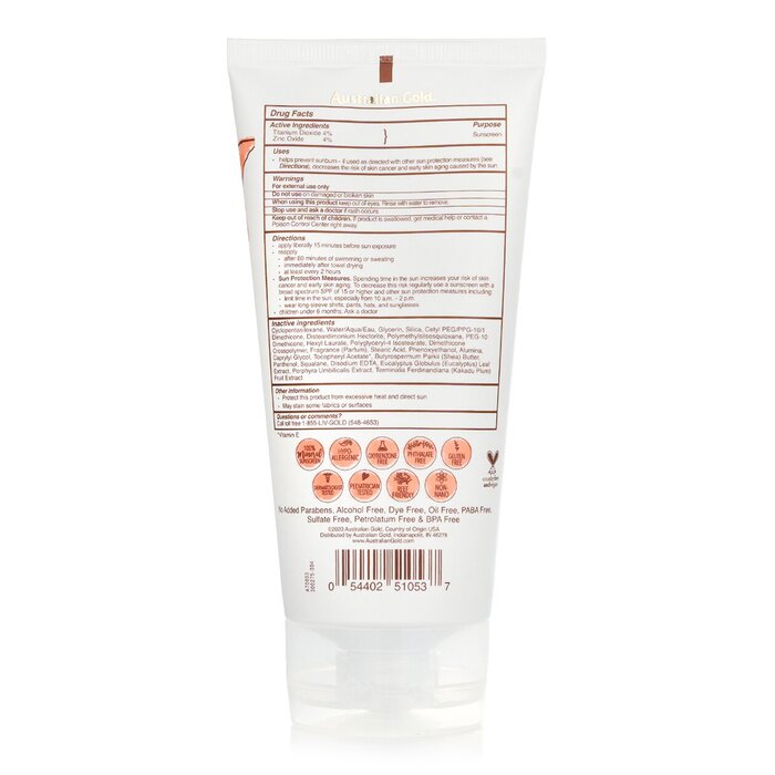 Foto 5 pulgar | Protector Solar Australian Gold Botanical Mineral Spf 50 147 ml - Venta Internacional