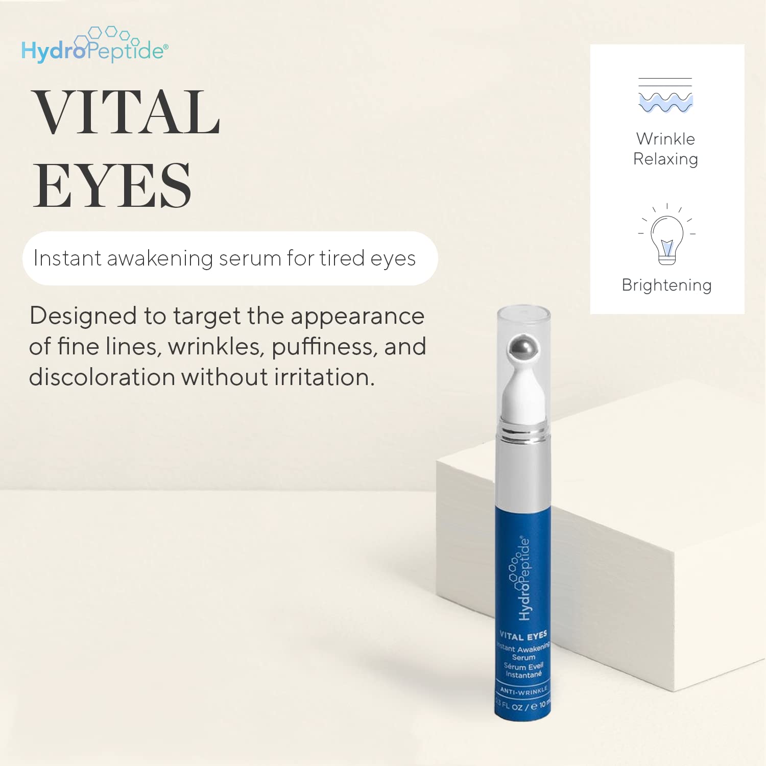 Foto 3 pulgar | Sérum HydroPeptide Vital Eyes Instant Awakening 9 ml - Venta Internacional