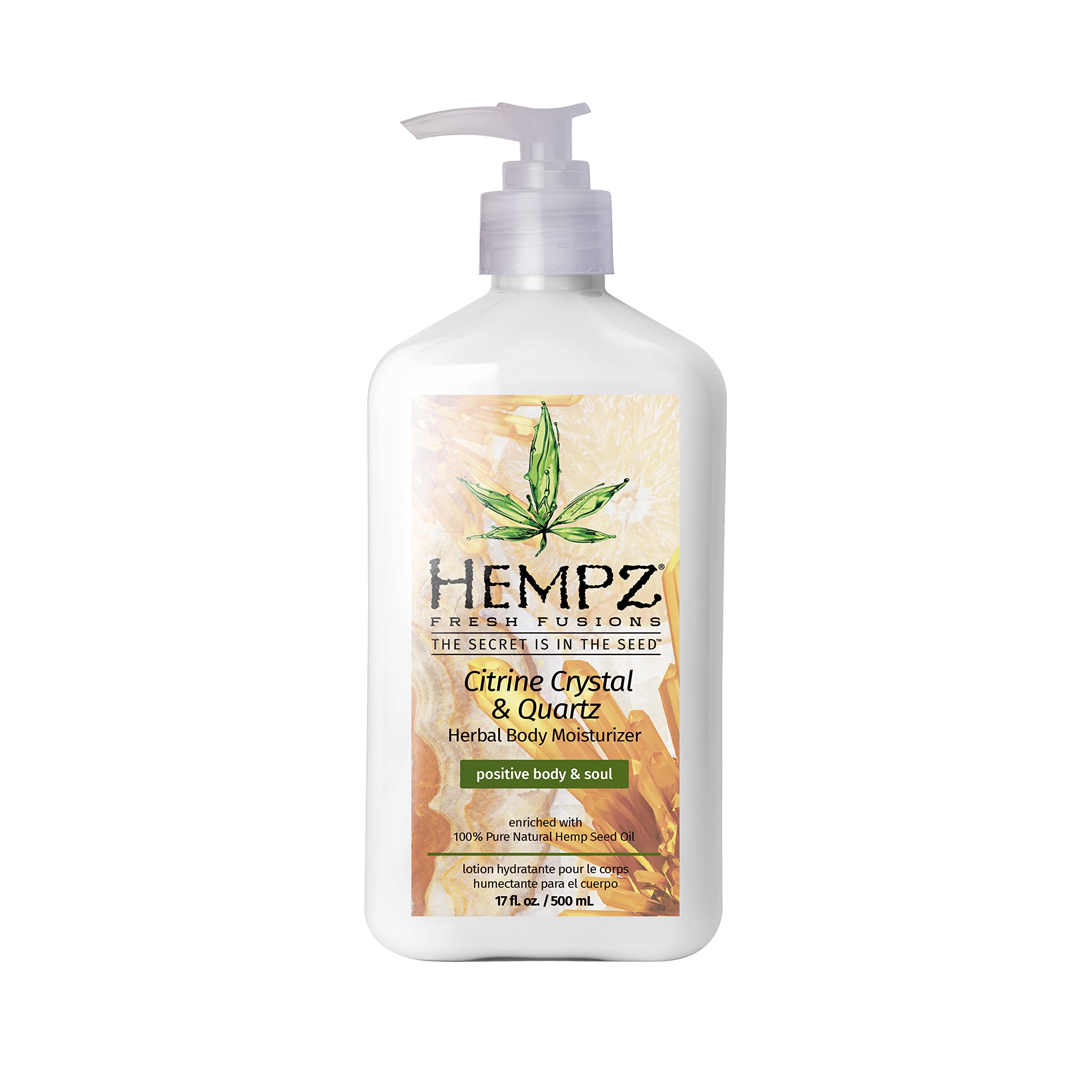 Crema Hidratante Hempz Fresh Fusions, Cristal De Citrino Y Cuarzo - Venta Internacional.