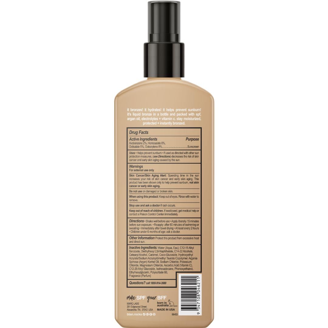 Foto 3 pulgar | Loción Bronceadora en Aerosol B.tan Bronze con Spf 7 250 Ml - Venta Internacional