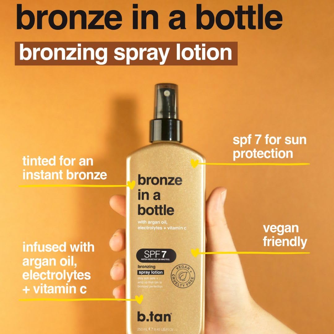 Foto 4 pulgar | Loción Bronceadora en Aerosol B.tan Bronze con Spf 7 250 Ml - Venta Internacional