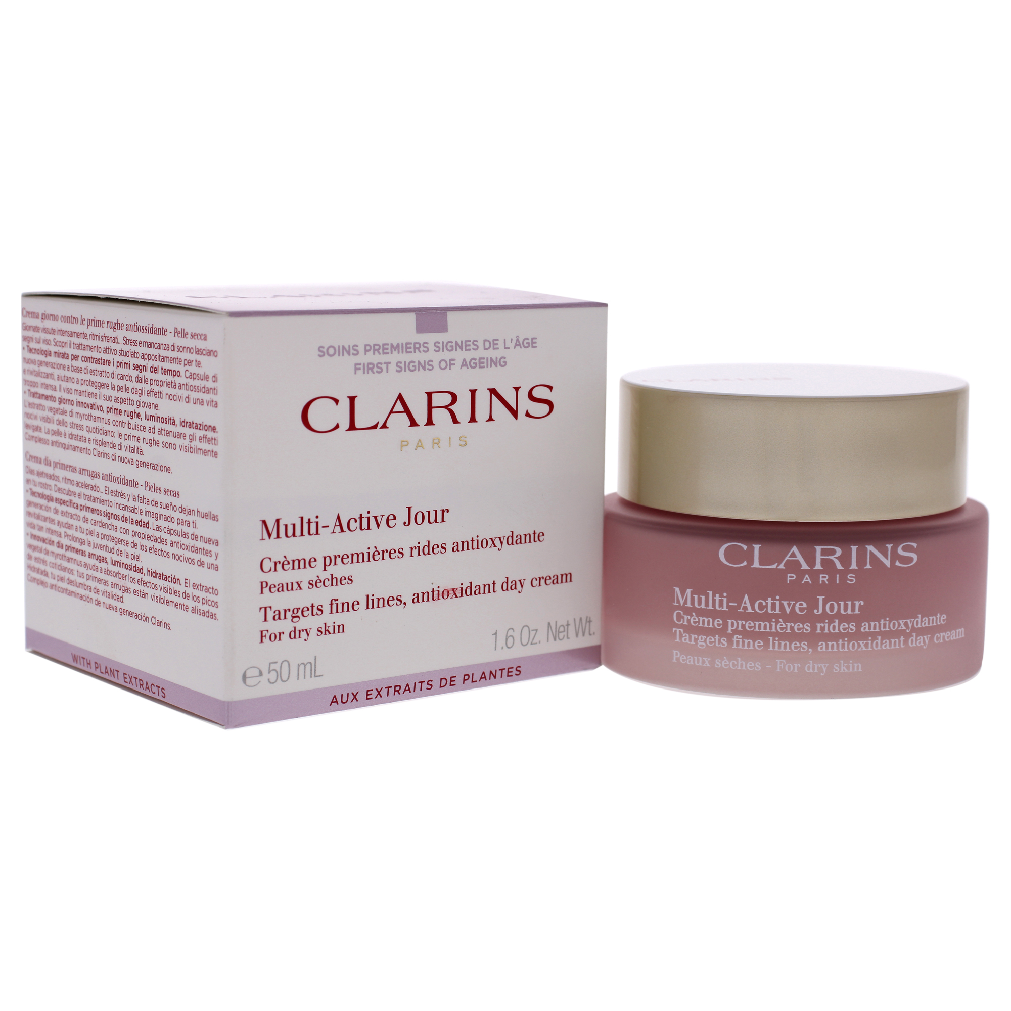 Foto 4 pulgar | Crema de Día Clarins Multi-active Jour Dry Skin Unisex 50 Ml - Venta Internacional