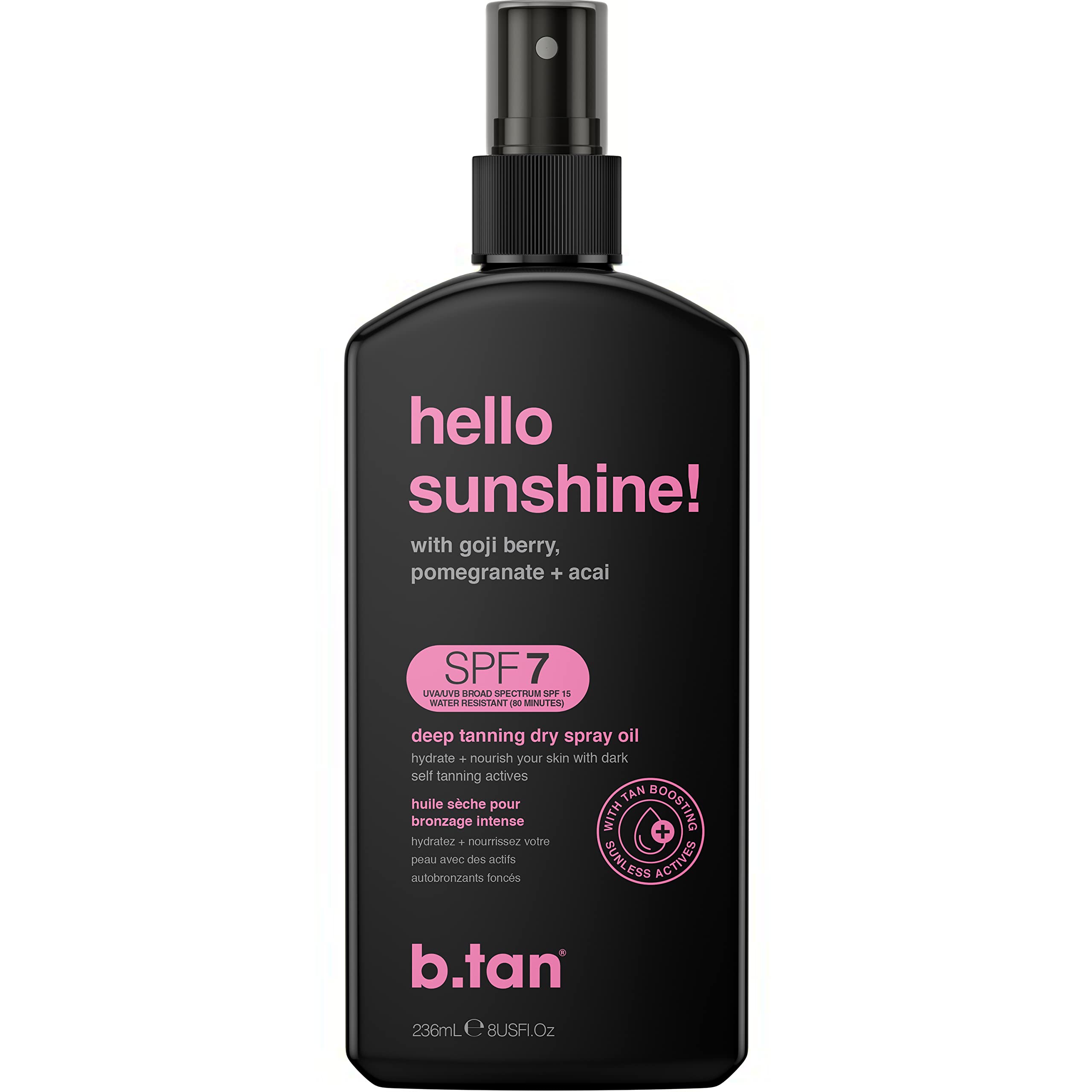 Foto 2 pulgar | Aceite Bronceador en Aerosol Seco B.tan Hello Sunshine SPF 7 240 ml - Venta Internacional