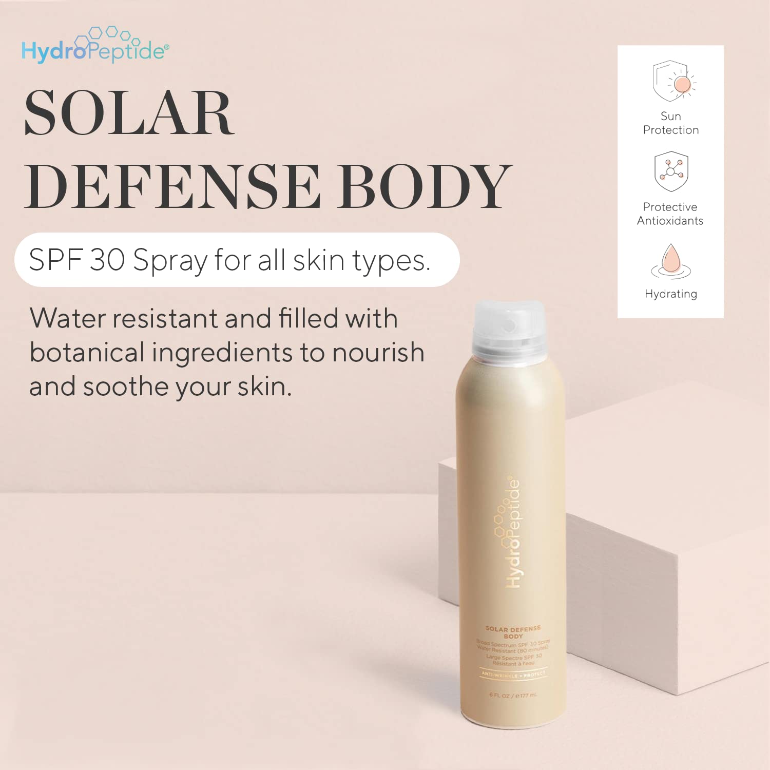 Foto 3 pulgar | Protector Solar Hydropeptide Solar Defense Body Spf 30 180 Ml - Venta Internacional.