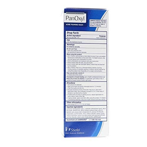 Foto 3 pulgar | Limpiador Facial Panoxyl Stiefel Con Peróxido De Benzoilo Al 10%, 163 Ml (paquete De 3) - Venta Internacional.