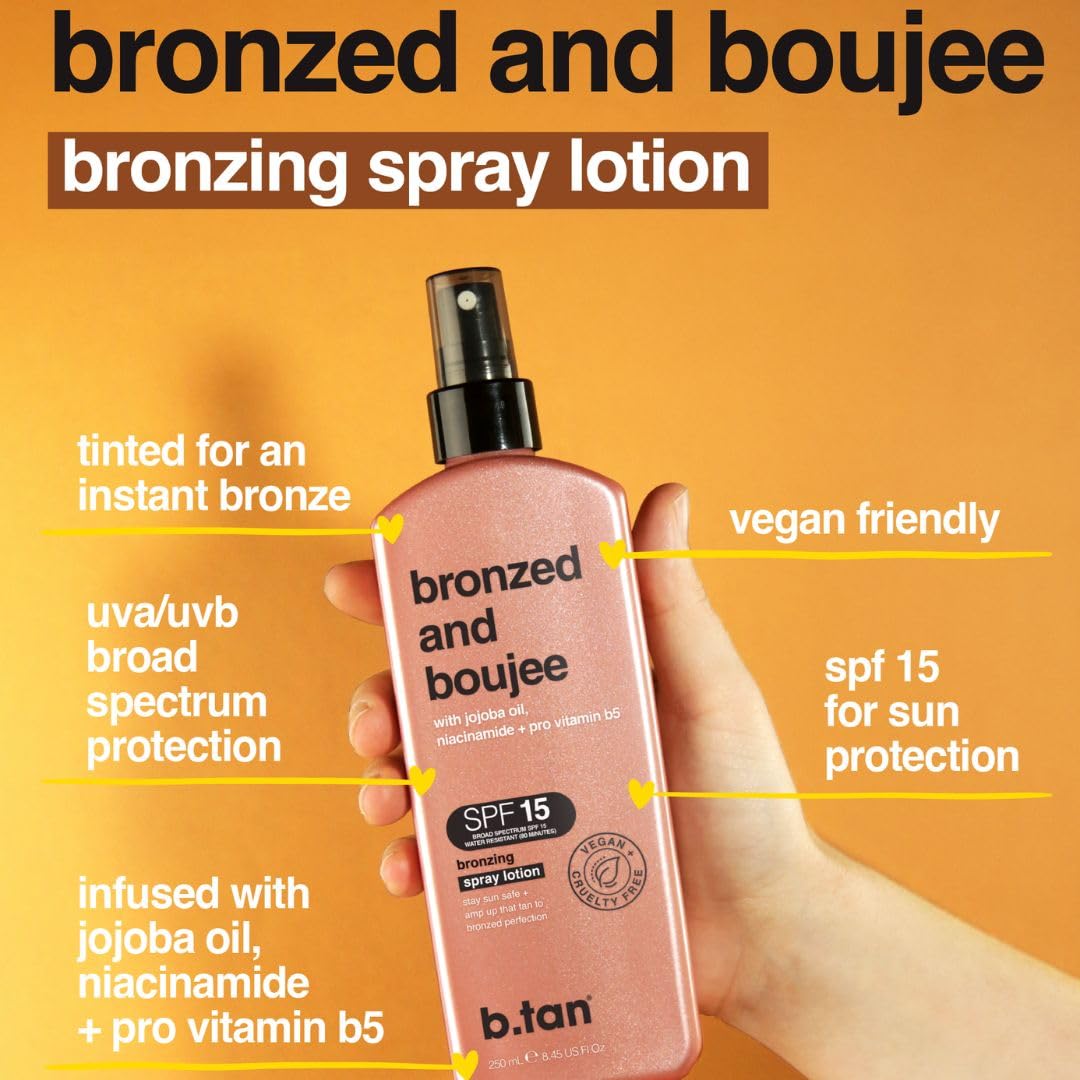 Foto 4 pulgar | Loción Bronceadora En Aerosol B.tan Bronzed And Boujee Spf 15 - Venta Internacional.