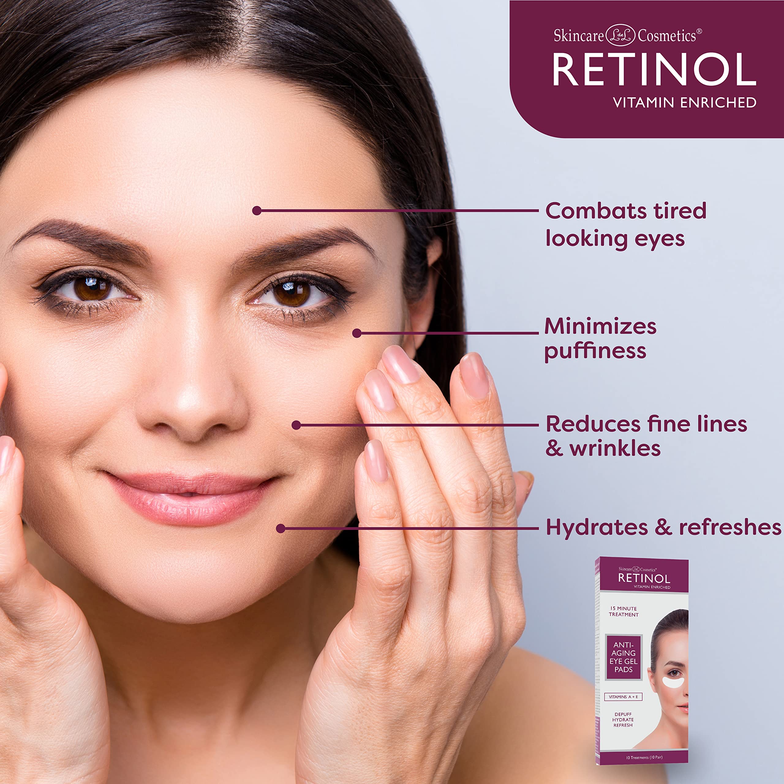 Foto 5 pulgar | Almohadillas De Gel Para Ojos, Retinol, Antienvejecimiento, El Tratamiento Antiarrugas Original - Venta Internacional.